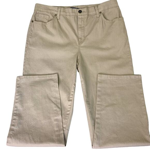 Architect Petite Classic Straight High Rise Khaki Jeans Stretchy Women Size 16P - Picture 2 of 13